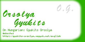 orsolya gyukits business card